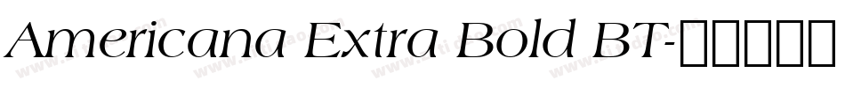 Americana Extra Bold BT字体转换